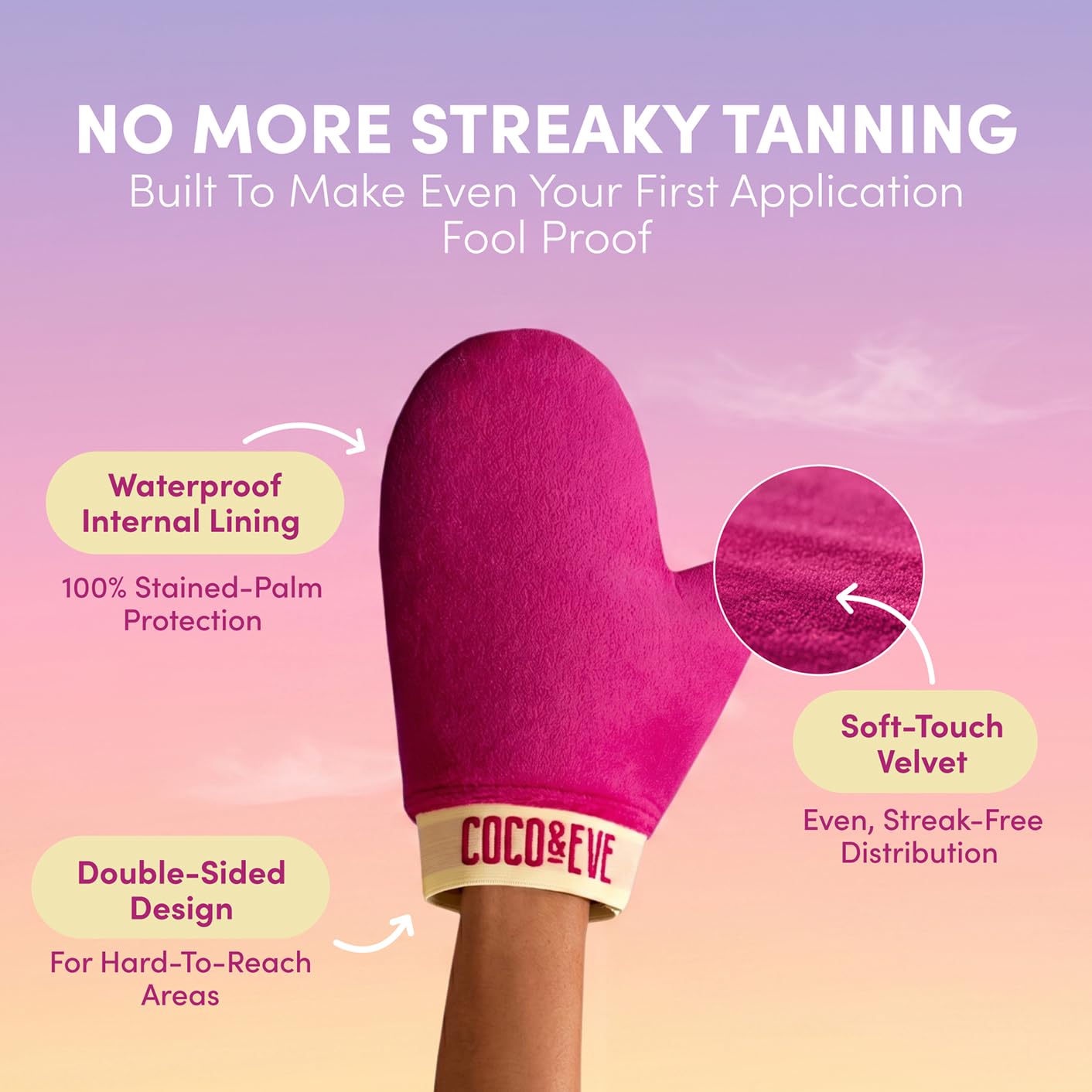 Coco & Eve Self Tanner Foam Kit - (Medium) Streak-Free Sunless Tanning Mousse, Tropically Scented Natural Looking Tan With Mitt Applicator, Vegan, Cruelty Free | Sunny Honey Bali Bronzing, 6.7 fl oz