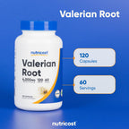 Nutricost Valerian Root Extract 120 Capsules for 60 Servings Per Bottle | Vegetarian, GMO Free and Gluten Free