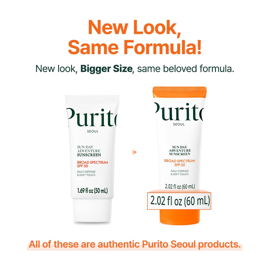 PURITO Korean Sunscreen SPF 50 | Daily Lightweight UV Care Sunscreen