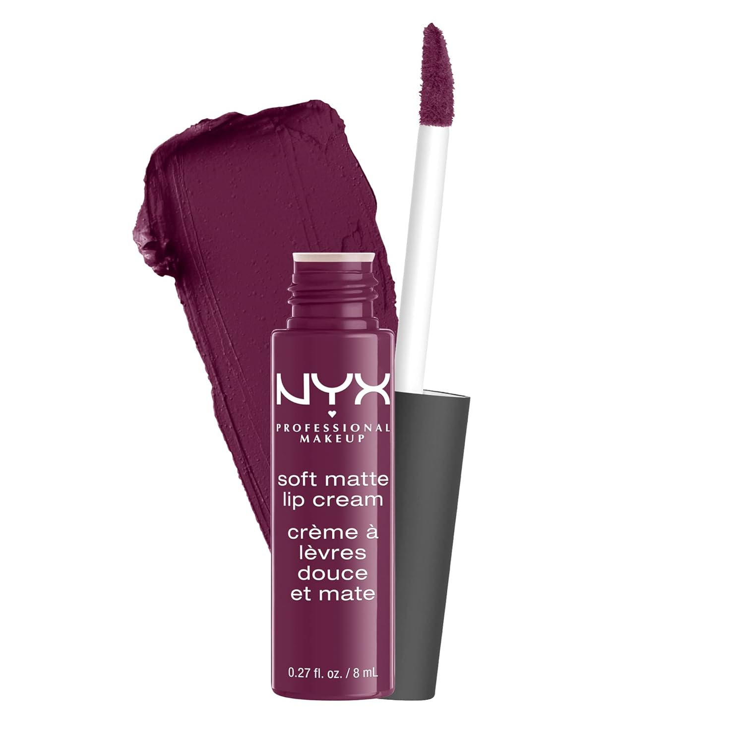 Buy now NYX PROFESSIONAL MAKEUP Soft Matte Lip Cream, Lightweight Liquid Lipstick - Transylvania (Matte Deep Violet) Default at indiglob india