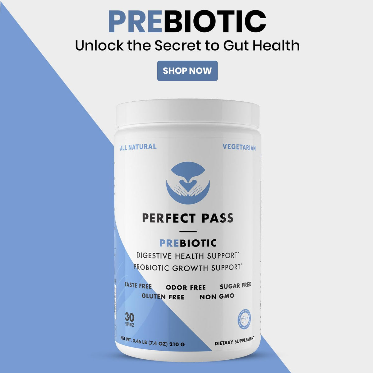 PERFECT PASS Prebiotic PHGG Partially Hydrolyzed Guar Gum 100% Natural