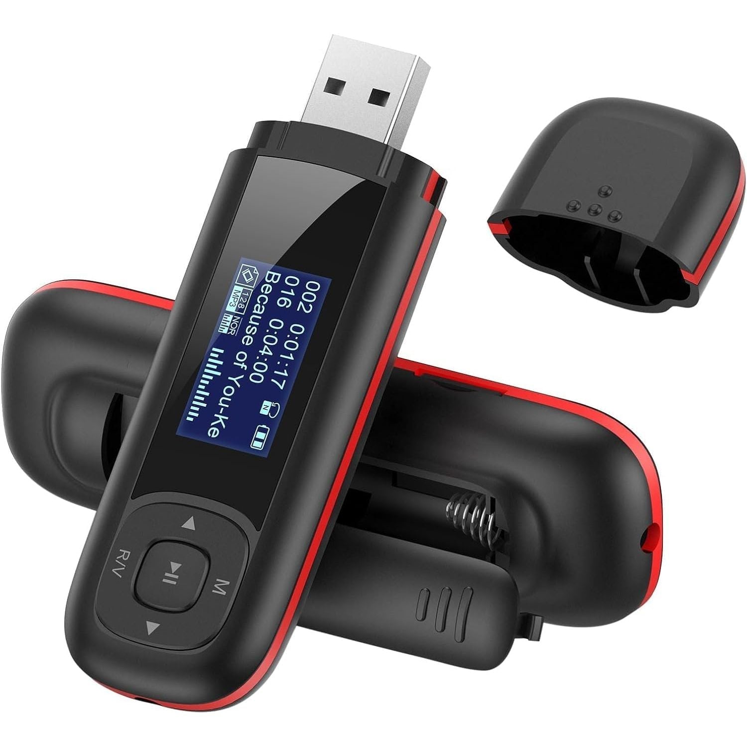 Buy now AGPTEK U3 USB Stick Mp3 Player, 8GB Music Player Supports Replaceable AAA Battery, Recording, FM Radio, Expandable Up to 128GB, Black at indiglob india