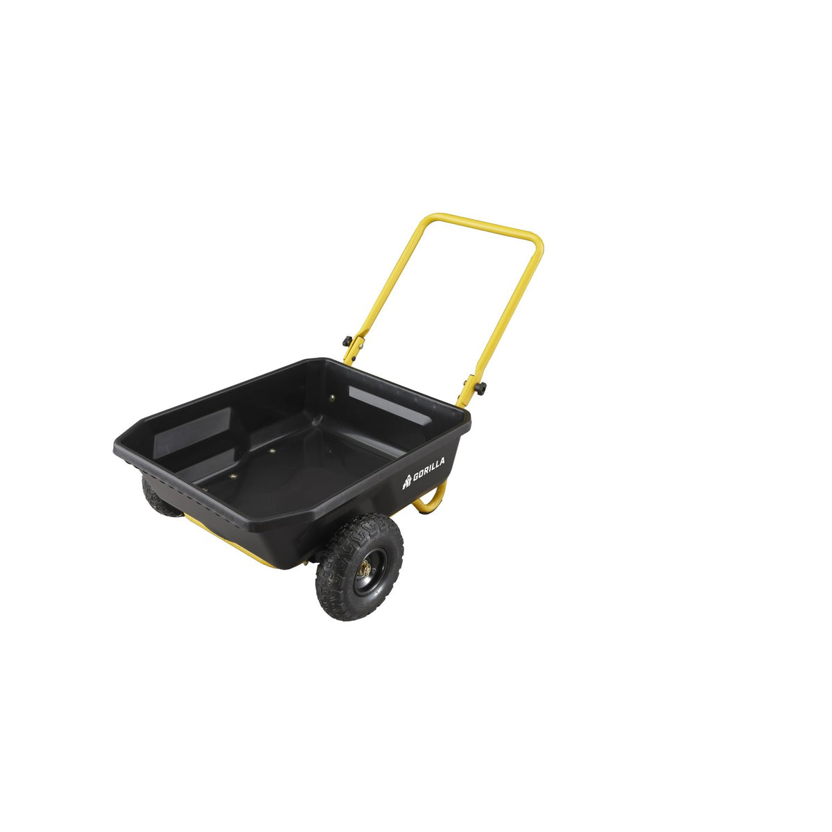 Gorilla Carts Poly Dump Cart, 2-Wheel Garden Wagon, 4 Cu Ft, 300lb Capacity