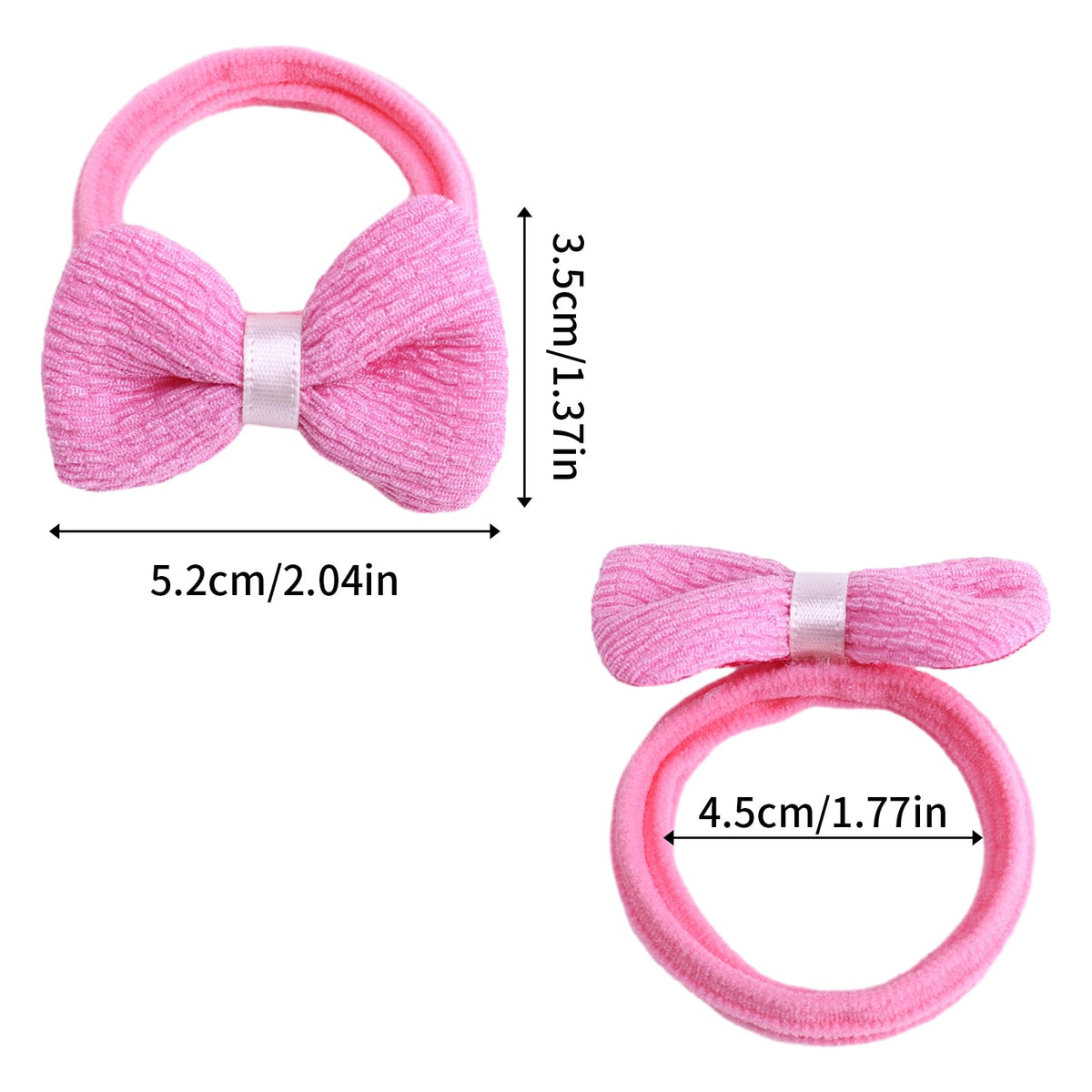24 Pcs Toddler Hair Ties for Girls, Baby Hair Tie Cute Flower Elastic Scrunchies, Seamless Ponytail Holders, Little Girls Hair Accessories for Thick Hair, Pink, Purple, Blue