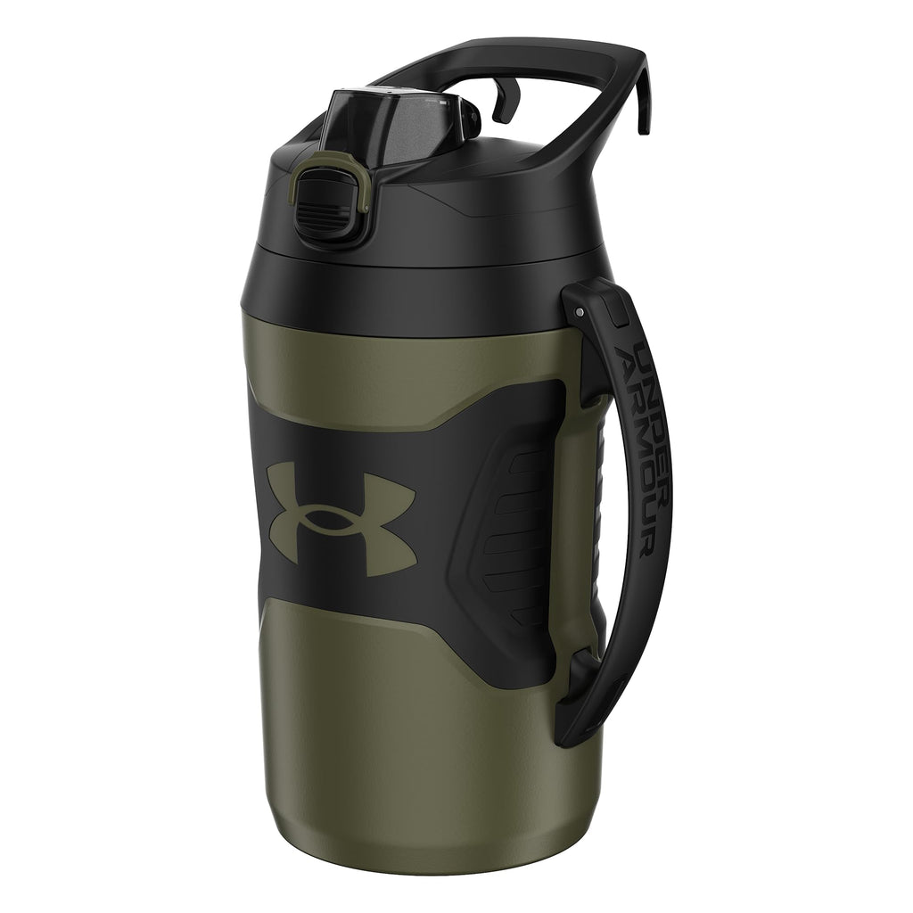 Buy now Under Armour Half Gallon Water Bottle Insulated, 64oz Insulated Water Bottle with Handle, Fence Hook, Leak Resistant, for Baseball, Football & More, Academy/Black at indiglob india