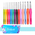 Buy now YOKER 14 Sizes Crochet Hooks Set,2mm(B)-10mm(N) Ergonomic Crochet Needles with Case Soft Grip Handles Yarn for Arthritic Hands, Extra Long Crochet Needles Kit (14 Sizes Crochet Hooks Set) 14 Sizes Crochet Hooks Set at indiglob india