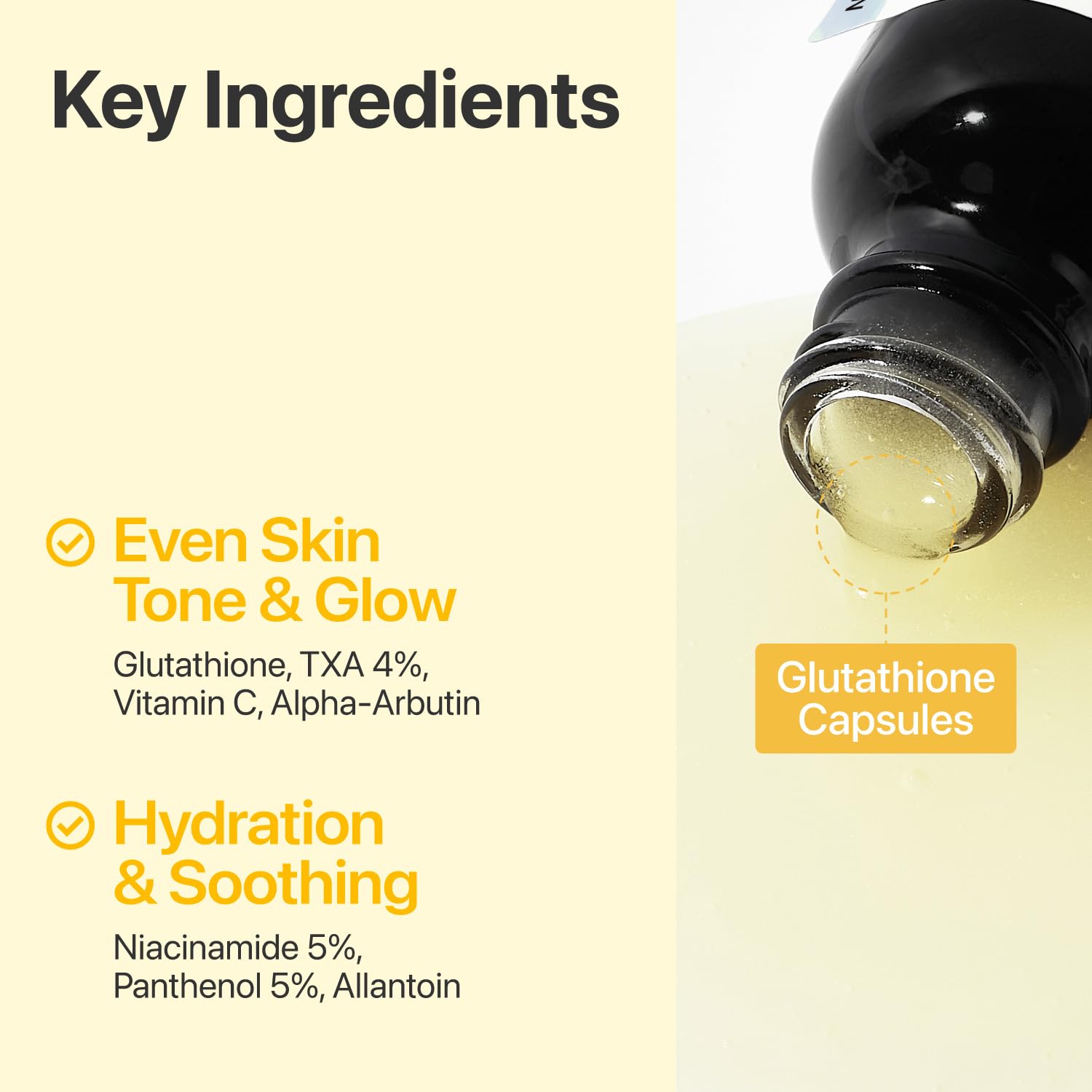 numbuzin No.5 Vitamin Concentrated Serum, Dark Spot Care, Glutathione & Vitamin Serum, Korean Skincare, Tranexamic Acid 4%, Niacinamide 5%, for a Radiant-Looking Glow 1.01 fl oz