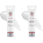 EltaMD UV Sheer Face and Body Sunscreen SPF 50+,Oil Free,No White Cast Sunscreen for Face and Body,Zinc Oxide Formula,3.0 oz Tube,(Pack of 2)