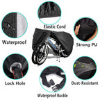 Bike Covers for 2 or 3 Bikes, 2XL Size Outdoor Waterproof & Anti-UV Bicycle Covers with Lock Hole for Mountain Road Electric Bikes