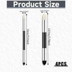 4pcs Artist Blending Sponge Pen Dual Tip Reusable Drawing Art Soft Oil Pastel Blending Tools Washable Sketch Rubbing Sponge Brush for Artist Professional Sketch Drawing Blending Lightening & Highlight