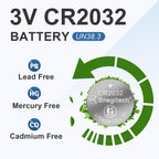 Enegitech CR2032 Batteries, CR 2032 Lithium 3V Coin Battery 6 Pack