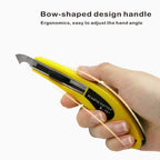 Professional Acrylic Plexiglass Sheet Cutter Scoring Knife Tool,With a Curved Handle,It Is More Convenient To Use.One handle,11 blades.(Yellow)