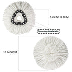 [3 Pack] Mop Replace Heads, Mop Refill Heads Replacements Compatible with O Cedar Spin Mop 1-Tank System- Easy to Replace, Microfiber, Machine Washable