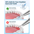 Plaque Remover for Teeth - Teeth Cleaning Kit Tartar Remover for Teeth with LED Light & 5 Adjustable Modes, USB C Rechargeable, 4 Replaceable Heads&6 Dental Tools, IPX7 Waterproof for Home Use