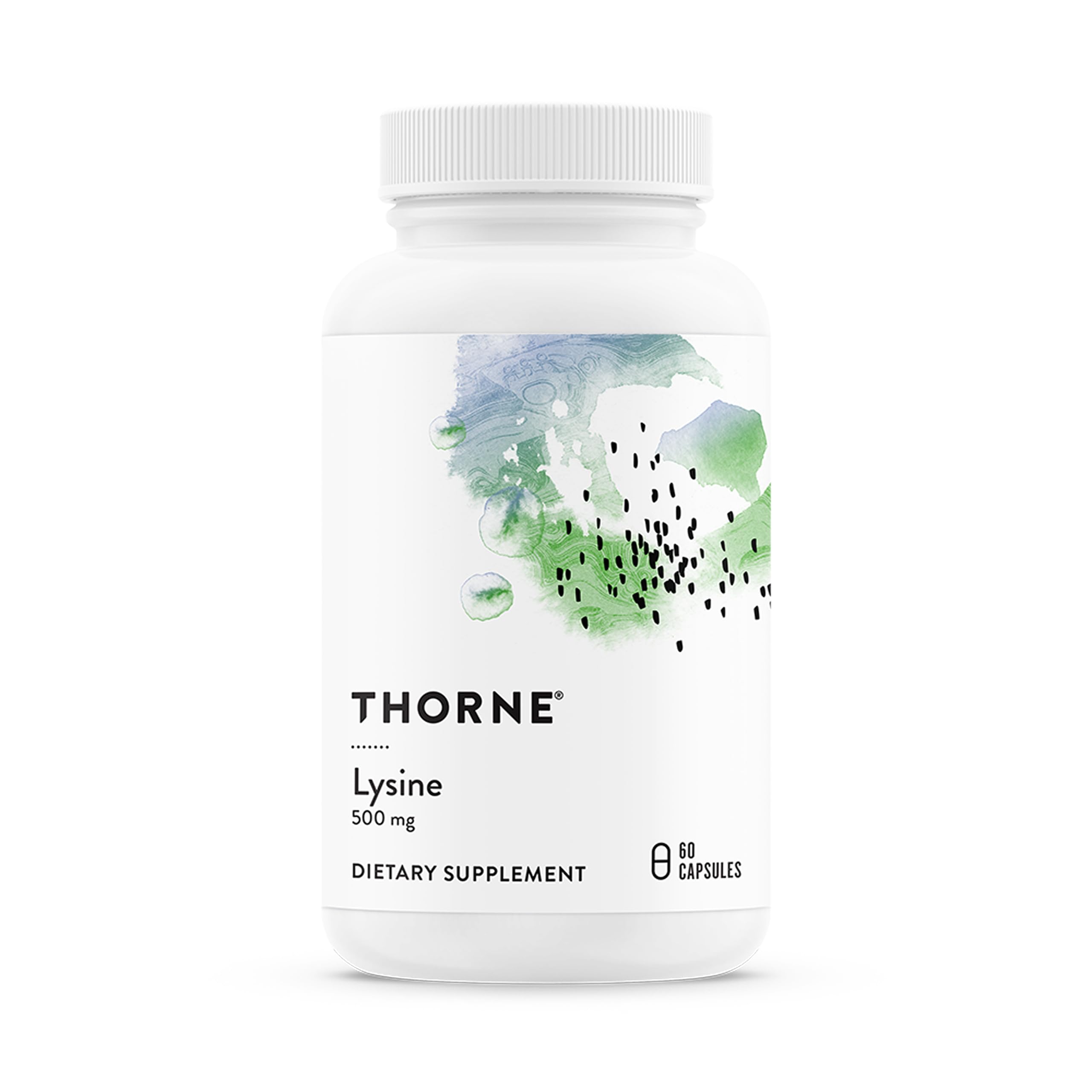 THORNE Lysine, 500 mg Essential L-Lysine Amino Acid, 60 Capsules | Supports Immune Function, Skin & Bone Health, Collagen Formation & Cellular Repair*, Gluten-Free, NSF Contents Certified