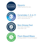 CeraVe Makeup Remover Wipes, Plant Based Face Wipes with Glycerin, 25ct | Fragrance-Free Makeup Remover Wipes with Glycerin and Ceramides Gently Cleanse Sensitive Skin without Clogging Pores