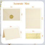 50 PACK Cream Blank Cards and Envelopes 4x6 Inch, Note Greeting Cards, Folded Ivory Cardstock and Envelopes Self Seal for Wedding, Invitations, DIY Greeting Cardstock, Thank You Cards & All Occasion