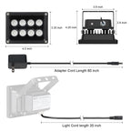 Buy now Univivi IR Illuminator 90 Degree Wide Angle 8-LEDs IR Infrared Light 850nm Infrared Illuminator for Night Vision IP67 Waterproof Outdoor for Security Cameras at indiglob india