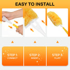 SetSail Heavy Duty Duster Refills for Swiffer Duster with 1 Handle，30 Count