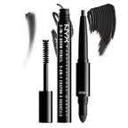 Buy now NYX Cosmetics 3-in1 Brow Pencil Black at indiglob india