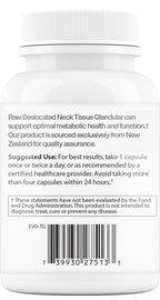 Thyroid – Raw Grass-Fed Desiccated – New Zealand Sourced - Energy & Metabolism Support – Non-GMO, 60 Capsules