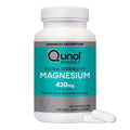 Qunol Magnesium 420mg, Extra Strength, High Absorption, Vegetarian, 120ct | 100% Daily Value, Supports Nerve, Bone & Muscle Health, Cognitive Performance, Healthy Stress Response; Gluten-Free, Non-GMO