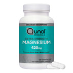 Qunol Magnesium 420mg, Extra Strength, High Absorption, Vegetarian, 120ct | 100% Daily Value, Supports Nerve, Bone & Muscle Health, Cognitive Performance, Healthy Stress Response; Gluten-Free, Non-GMO