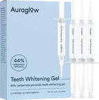 Buy now AuraGlow Teeth Whitening Gel Syringe Refill Pack, 44% Carbamide Peroxide, (3X) 5ml Syringes, 30 Treatments at indiglob india