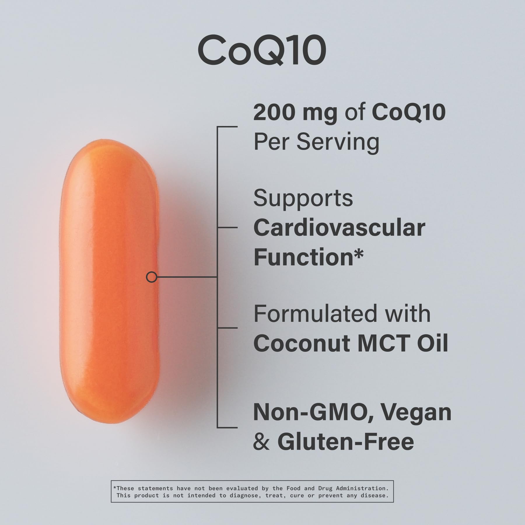 Sports Research® CoQ10 200mg, 90 Count Plantgels™ | Formulated w/Coconut Oil for Better Absorption · Supports Cardiovascular Function* · Vegan Certified, Non-GMO, Gluten-Free