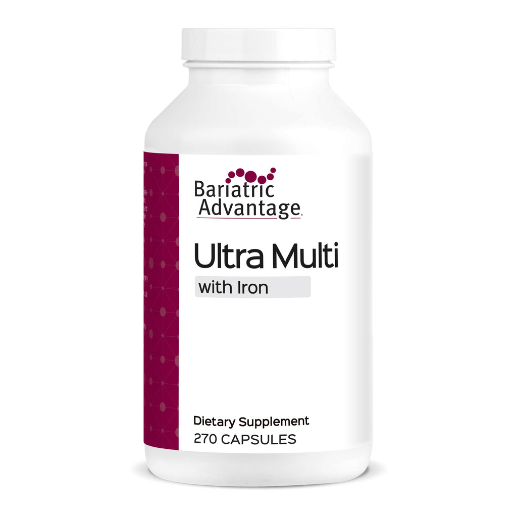 Bariatric Advantage Ultra Multivitamin with Iron, 90 Capsules | Ultra Multi with Iron, Capsule Format Multivitamin, Full B Vitamin Complex, with Vitamin C, Chromium and More