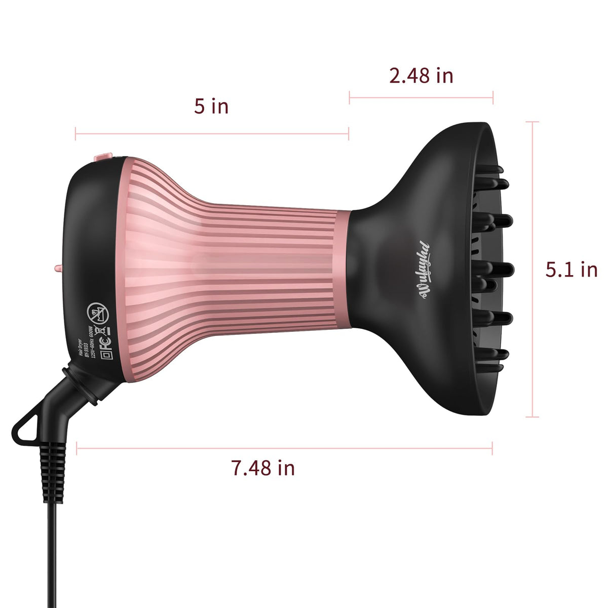 Diffuser Hair Dryer for Curly Hair, Enhances Curls and Volume Hair Diffuser