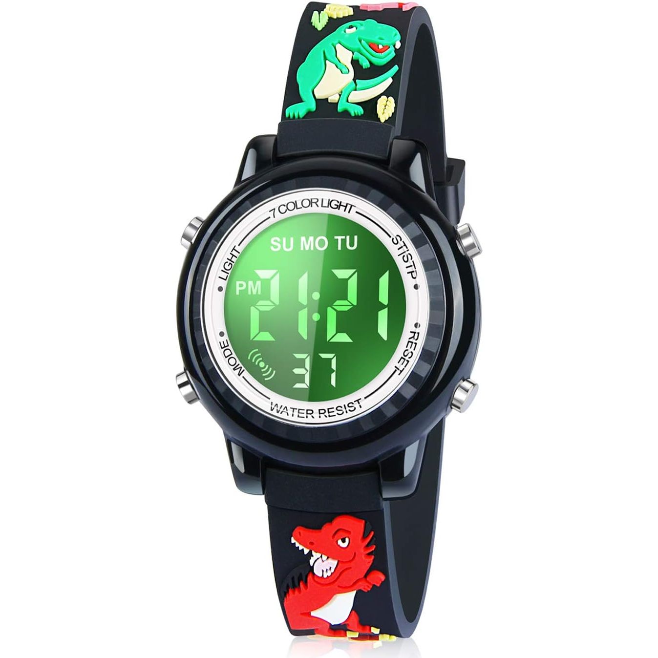 Buy now Waterproof LED Kids Watches with Alarm - Kids Toys Gifts for Girls Age 3-10 Dragon Black at indiglob india