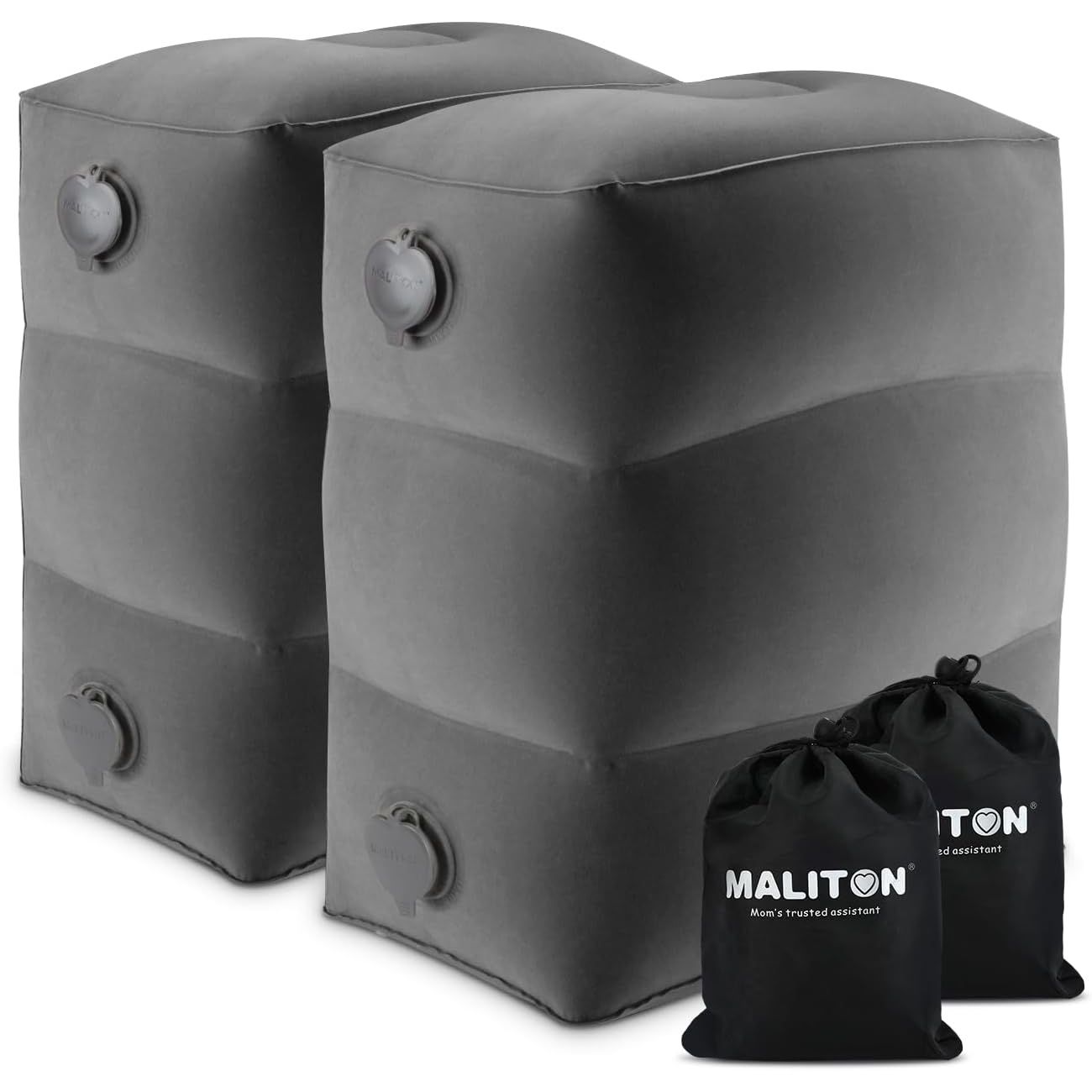 Buy now Inflatable Travel Foot Rest Pillow, Kids Airplane Bed, Adjustable Height Leg Pillow for Air Travel, Make a Flat Bed for Kids and Toddlers, Great for Airplane, Train, car（Grey, 1 Pack） 2 Pack Dark Grey at indiglob india