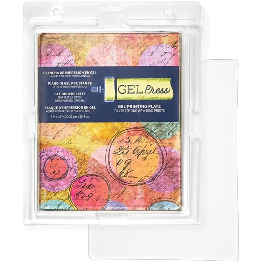Buy now Gel Press Monoprinting Print Plate - 12” X 14” Gel Plate - Printmaking Supplies - Reusable Gel Printing Plate for Press Art for Card Making, Scrapbooking, Journaling, Arts and Crafts, Home Decor 8" x 10" at indiglob india