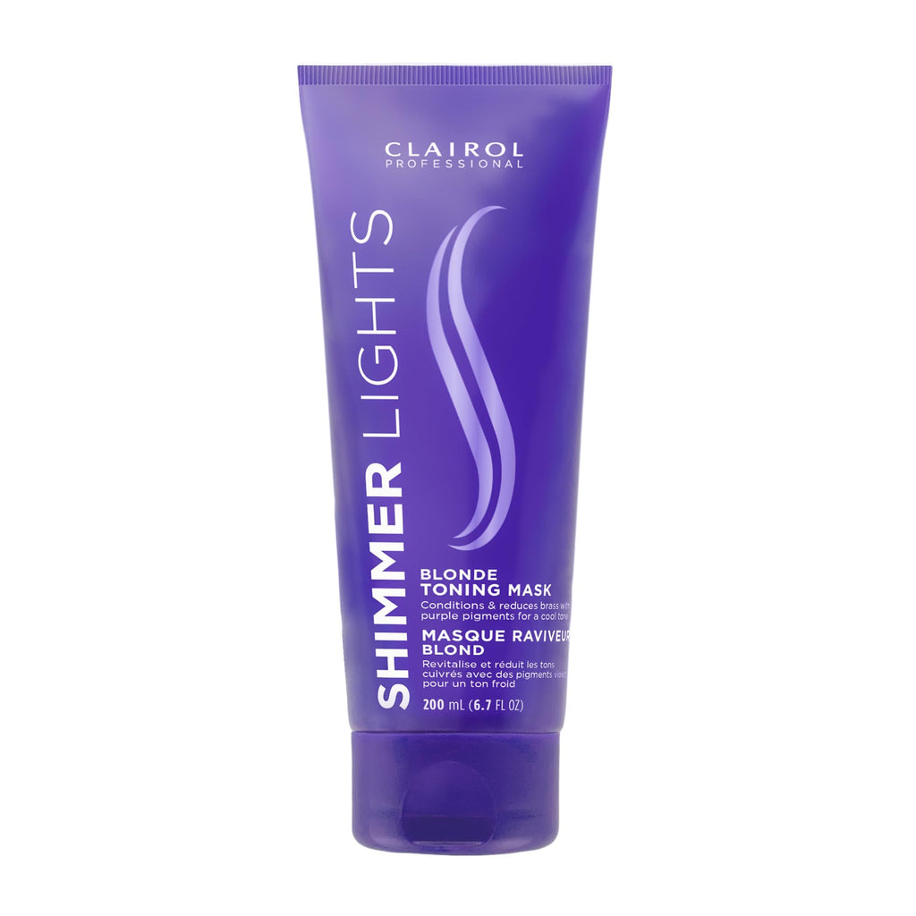 Clairol Professional Shimmer Lights Violet Toning Mask | Neutralizing Brassy Tones with Refreshing Blonde Hair Results