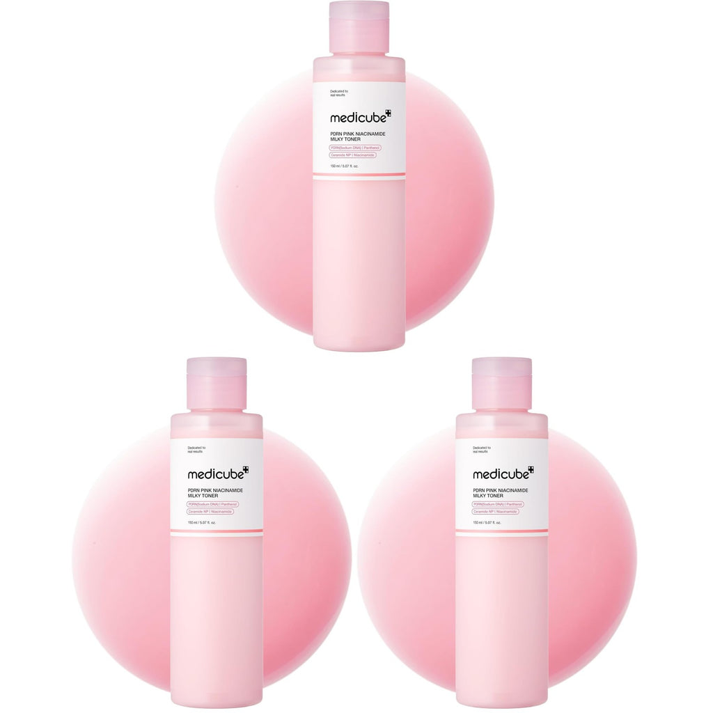 medicube PDRN Toner Rose PDRN Peptide Toner | Lightweight & Watery Toner with Rose PDRN, Peptides, Niacinamide - For Soothing & Calming, Korean Skincare, 8.45 fl.oz