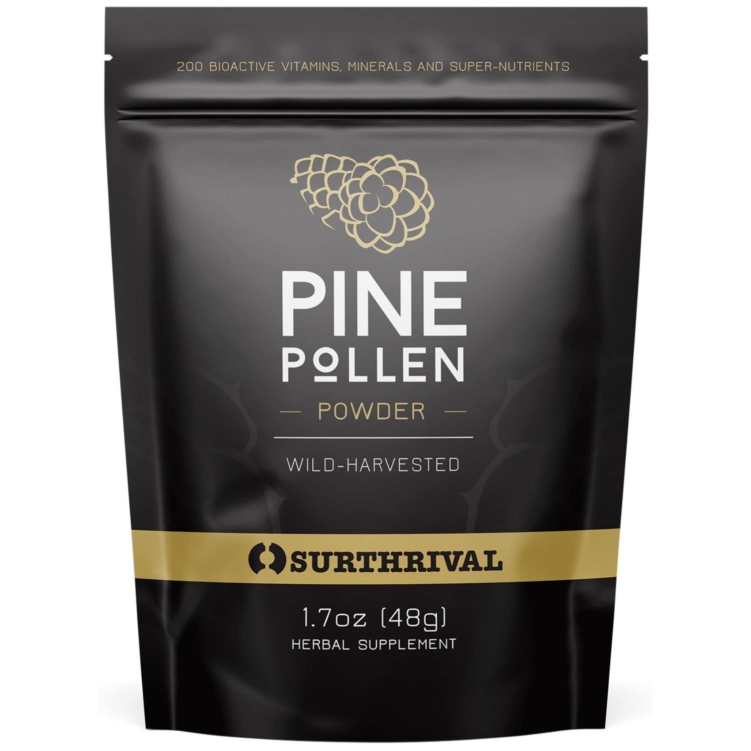 Buy now Surthrival: Pine Pollen Powder (48g), Wild Harvested, Energy & Endurance Restoration Default at indiglob india