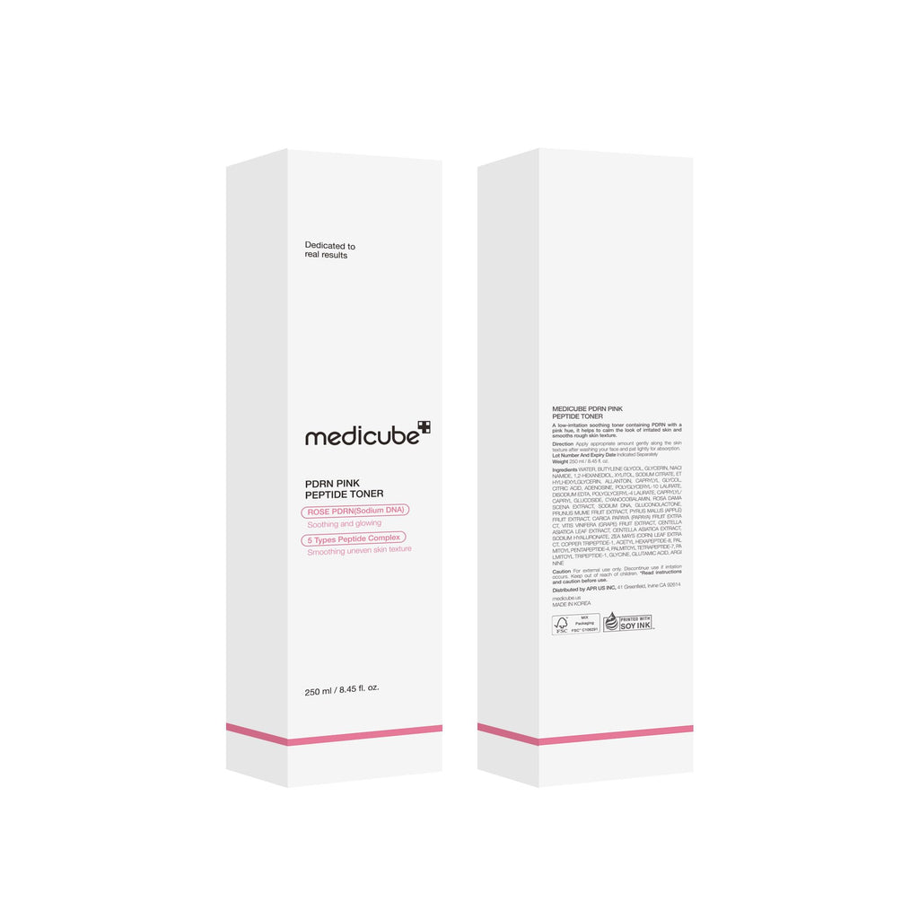 medicube PDRN Toner Rose PDRN Peptide Toner | Lightweight & Watery Toner with Rose PDRN, Peptides, Niacinamide - For Soothing & Calming, Korean Skincare, 8.45 fl.oz
