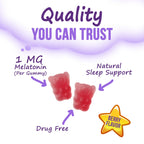 Kids Melatonin Gummies - 2mg Melatonin Per Serving - Children's Melatonin Gummy for Restful Sleep - Children's Chewable Sleep Supplement, Non-Habit Forming - Vegan, Natural Berry Flavor - 60 Gummies
