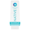 Native Mineral Sunscreen Lotion SPF 30, Vanilla Milk & Shea Scent, with 100% Mineral Zinc Oxide for Face & Body, Hawaii Compliant, Vegan, No White Cast - 7 oz