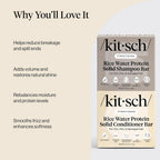 Buy now Kitsch Rice Water Shampoo & Conditioner Set â€“ Solid Shampoo & Conditioner Bar with Protein for Hair Growth, Strengthening Hair & Damage Repair â€“ Paraben, Sulfate & Silicone Free â€“ 2 Pack at indiglob india