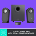 Buy now Logitech Z407 Bluetooth Computer Speakers with Subwoofer and Wireless Control, Immersive Sound, Premium Audio with Multiple Inputs, USB Speakers at indiglob india