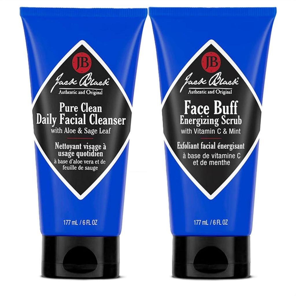 Jack Black Face Buff Energizing Scrub - Mens Pre Shave Cleanser & Scrub, Exfoliating Face Wash