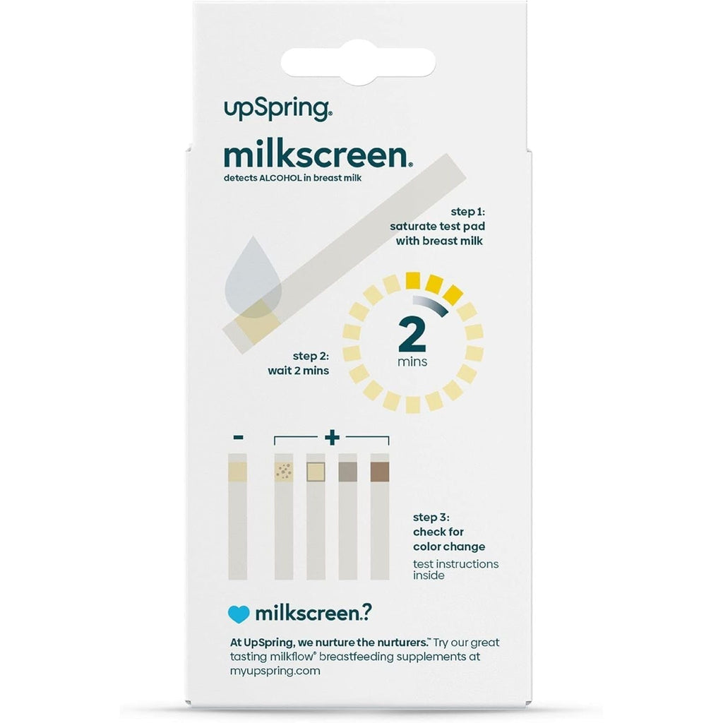 Buy now Upspring Milkscreen Test Strips to Detect Alcohol in Breast Milk - 2 Minutes with Results, at-Home Test for Breastfeeding Moms, Quick Accurate Simple Breast Milk Alcohol Dip Test, 30 Test Strips at indiglob india