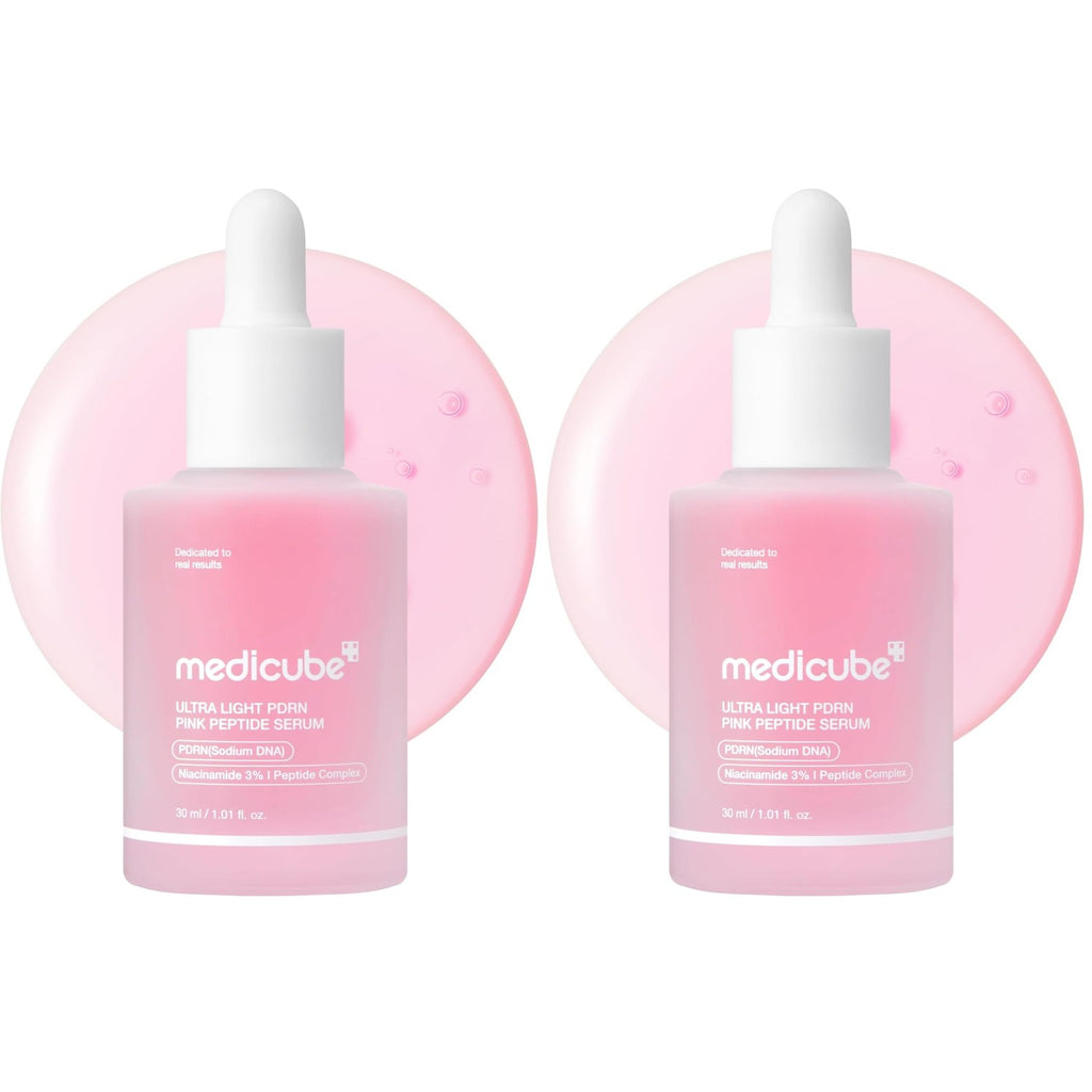 medicube PDRN Pink Peptide Serum with Salmon DNA | Pink Glow Serum - Peptides & Niacinamide for Hydration & Firm-Looking Skin, Uneven Tone Care, Korean Skincare, 1.01 fl. Oz