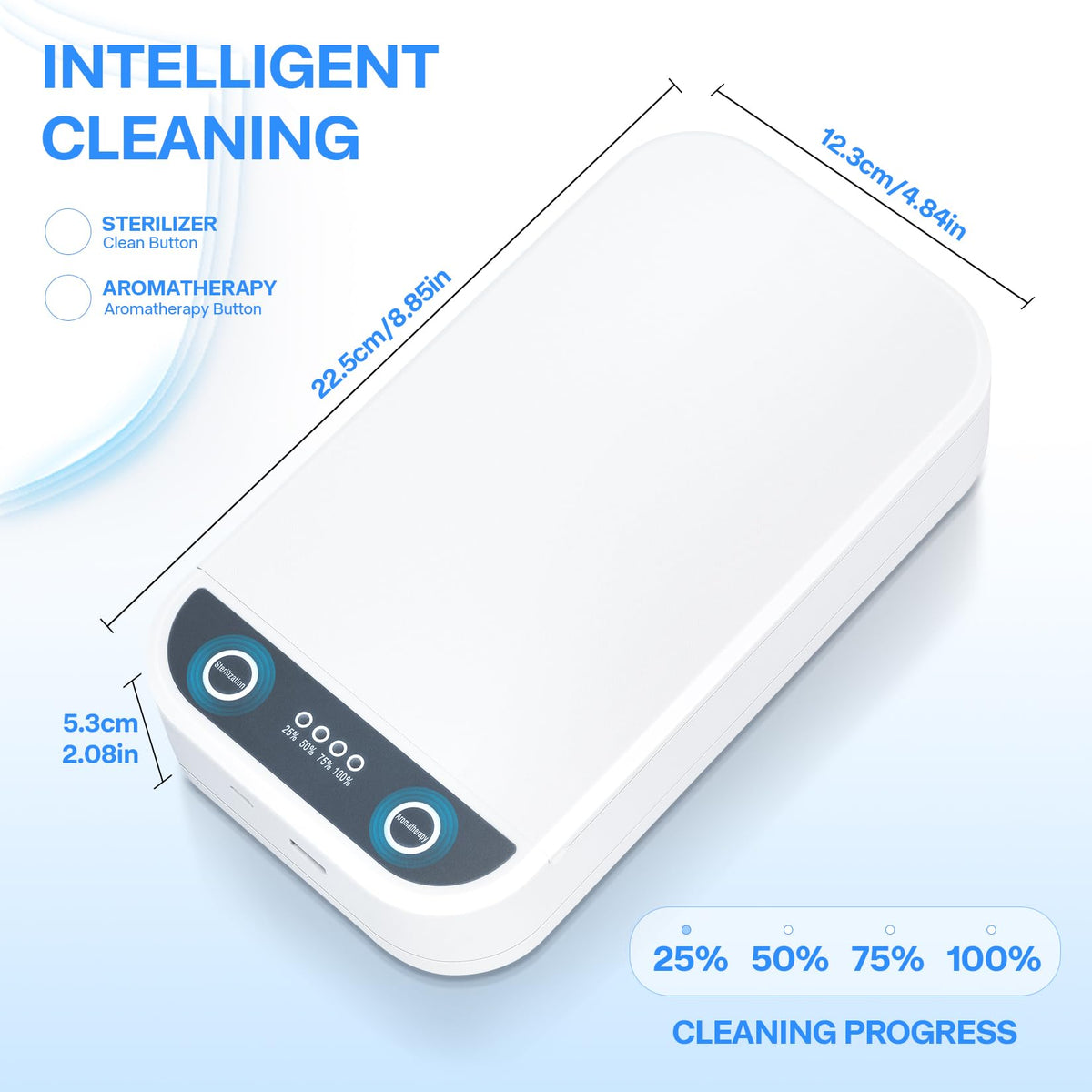 Nail Tool Cleaner with Blue Light,Portable USB Cleaner For Nail Tools ﻿
