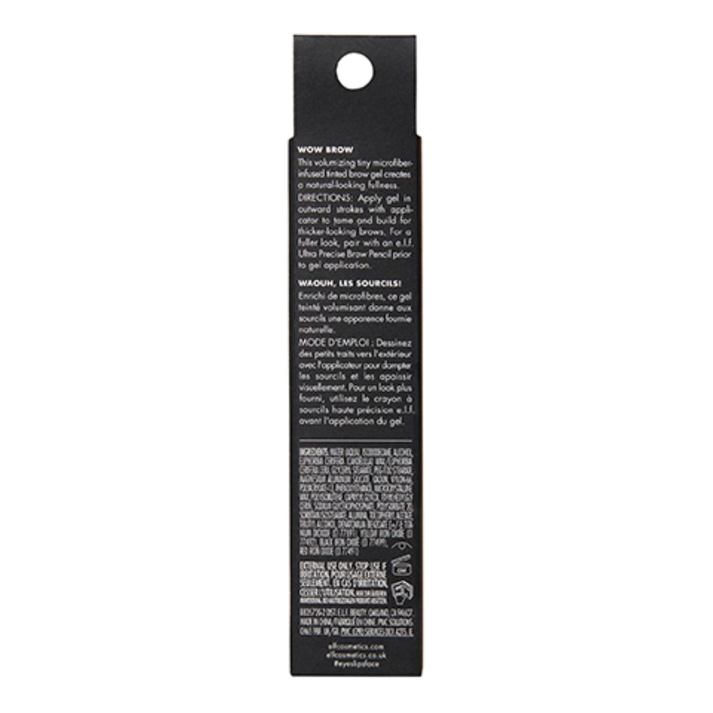 e.l.f. Wow Brow Gel, Volumizing, Buildable, Wax-Gel Hybrid, Creates Full, Voluminous-Looking Brows, Locks Brow Hairs In Place, Brunette