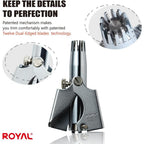 Buy now ROYAL [Made in Korea] Nose Hair Trimmer for Men Set, Birdie Set, with Nail Clippers and Tweezers, Manual, Battery-Free, Waterproof, Painless with Twelve Dual-Edged Blades, Patented Mechanism RET-4 at indiglob india