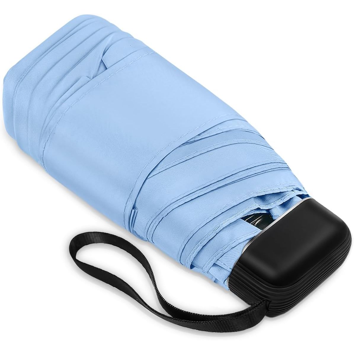 Buy now LEAGERA Mini Umbrella - Compact, Waterproof Travel Umbrella for Light Rain, Suitable for Women's Purse and Pocket 0501.Light Blue at indiglob india