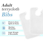 Buy now Avalon Towels Adult Bibs for Women 100% Cotton Bib for Adults for Eating - Terry Cloth Adult Bibs for Men Clothing Protectors at indiglob india
